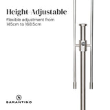 NNEDPE Brushed Nickel Height-Adjustable Metal Floor Lamp