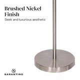 NNEDPE Brushed Nickel Height-Adjustable Metal Floor Lamp