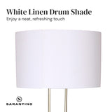 NNEDPE Brushed Gold Height-Adjustable Metal Floor Lamp