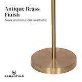 NNEDPE Brushed Gold Height-Adjustable Metal Floor Lamp