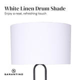 NNEDPE Height-Adjustable Metal Floor Lamp Matte Black