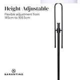 NNEDPE Height-Adjustable Metal Floor Lamp Matte Black