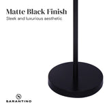 NNEDPE Height-Adjustable Metal Floor Lamp Matte Black