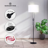 NNEDPE Height-Adjustable Metal Floor Lamp Matte Black