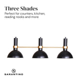 NNEDPE 3-Light Hanging Pendant Lamp