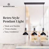 NNEDPE 3-Light Hanging Pendant Lamp