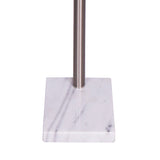 NNEDPE 3-Light Metal Arc Floor Lamp - Nickel & Marble Finish