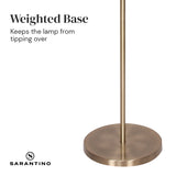 NNEDPE Metal Floor Lamp - Antique Brass