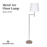 NNEDPE Nickel Metal Arc Floor Lamp