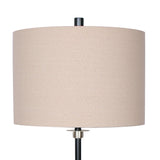 NNEDPE Metal Table Lamp with Linen Drum Shade