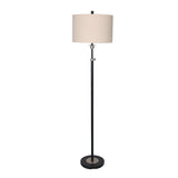 NNEDPE Metal Floor Lamp with Cream Drum Shade