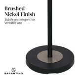 NNEDPE Metal Floor Lamp with Cream Drum Shade