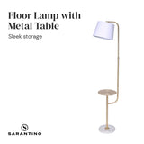 NNEDPE Floor Lamp with Metal End Table