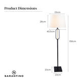 NNEDPE Classic Floor Lamp with Empire Shade