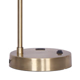 NNEDPE Task Lamp with USB Charging Port Antique Metal Brass Finish