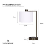NNEDPE Metal Task Lamp with USB Port - Bronze