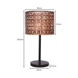 NNEDPE Rattan Desk Lamp