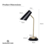 NNEDPE Black/Brass Table Lamp