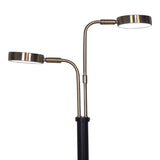 NNEDPE LED Metal Table Lamp with 2 Lights Brushed Gold Black Finish
