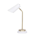 NNEDPE White/Brass Table Lamp