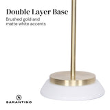 NNEDPE White/Brass Table Lamp