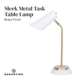 NNEDPE White/Brass Table Lamp
