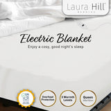 NNEDPE Heated Electric Blanket Queen Fitted Polyester - White