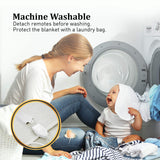 NNEDPE Heated Electric Blanket Queen Fitted Polyester - White