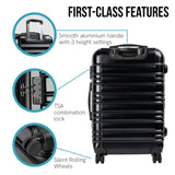 NNEDPE Suitcase 24in Hard Shell ABS+PC - Stygian Black