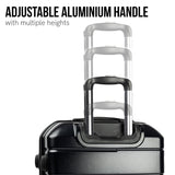 NNEDPE 20in Hard Shell Suitcase ABS+PC  Jet Black