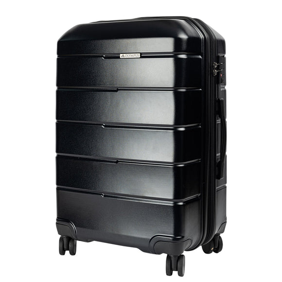 NNEDPE 20in Hard Shell Suitcase ABS+PC  Jet Black