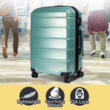 NNEDPE 24in Hard Shell Suitcase ABS+PC - Electric Teal