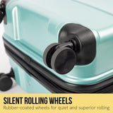NNEDPE 24in Hard Shell Suitcase ABS+PC - Electric Teal