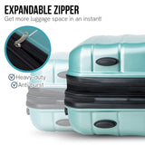 NNEDPE 24in Hard Shell Suitcase ABS+PC - Electric Teal