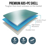 NNEDPE 24in Hard Shell Suitcase ABS+PC - Electric Teal