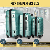 NNEDPE 24in Hard Shell Suitcase ABS+PC - Electric Teal