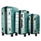 NNEDPE 3PC Luggage Set Hard Shell  ABS+PC - Electric Teal