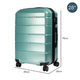 NNEDPE 3PC Luggage Set Hard Shell  ABS+PC - Electric Teal