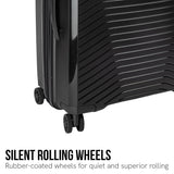 NNEDPE 24in Lightweight Hard Shell Suitcase - Obsidian Black
