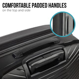 NNEDPE 24in Lightweight Hard Shell Suitcase - Obsidian Black
