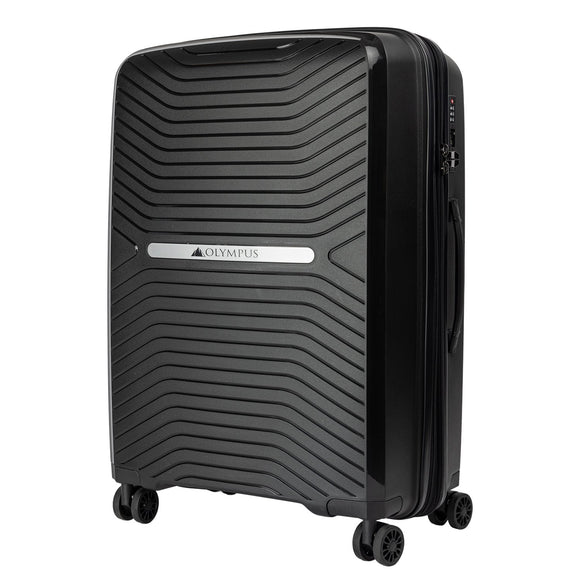 NNEDPE 24in Lightweight Hard Shell Suitcase - Obsidian Black