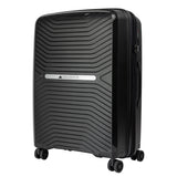 NNEDPE 24in Lightweight Hard Shell Suitcase - Obsidian Black