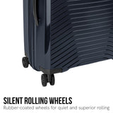 NNEDPE 24in Lightweight Hard Shell Suitcase - Aegean Blue
