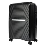 NNEDPE 3PC Luggage Set Hard Shell Suitcase - Obsidian Black