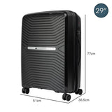 NNEDPE 3PC Luggage Set Hard Shell Suitcase - Obsidian Black