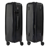 NNEDPE 3PC Luggage Set Hard Shell Suitcase - Obsidian Black