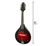 NNEDPE 8-String Electric Mandolin Guitar - Red Black