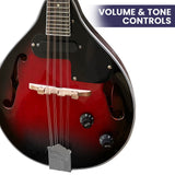 NNEDPE 8-String Electric Mandolin Guitar - Red Black