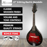 NNEDPE 8-String Electric Mandolin Guitar - Red Black