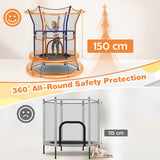 NNECW Mini Trampoline with Safety Enclosure Net